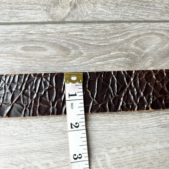 Aldo Rhinestones Distressed Leather Belt Made in Canada main image 4